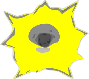 Cartoon Bullet Hole Graphic PNG Image