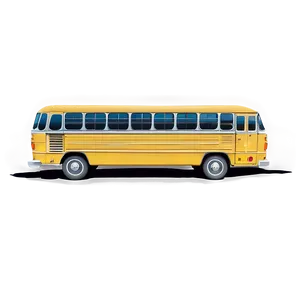 Cartoon Bus At Sunset Png Pmn PNG Image