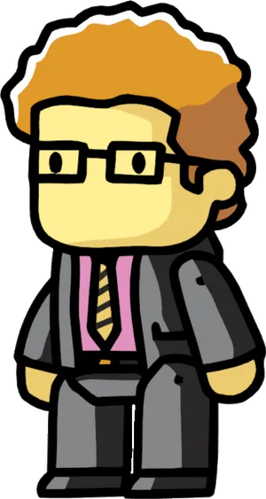 Cartoon Businessman Character PNG Image