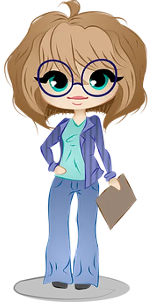 Cartoon Businesswoman Character PNG Image