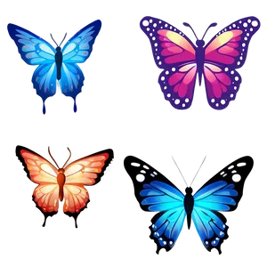 Cartoon Butterfly Emoji Png Mma PNG Image