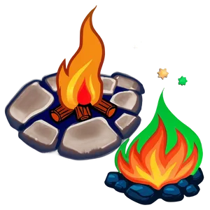 Cartoon Campfire Image Png Wob25 PNG Image