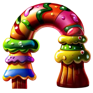 Cartoon Candy Land Scene Png 06202024 PNG Image