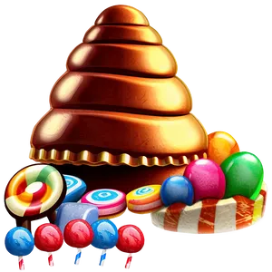 Cartoon Candy Land Scene Png 06202024 PNG Image