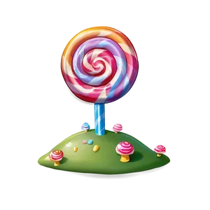 Cartoon Candy Land Scene Png Ymd PNG Image