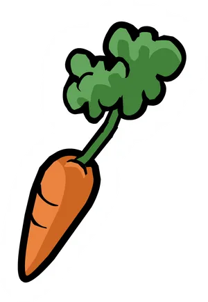 Cartoon Carrot Illustration PNG Image