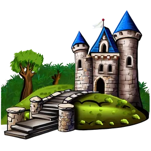 Cartoon Castle Drawing Png Vfv48 PNG Image