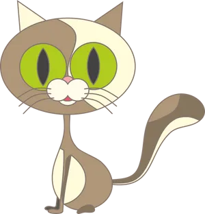 Cartoon Cat Illustration PNG Image