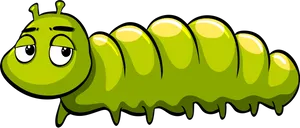 Cartoon Caterpillar Character PNG Image