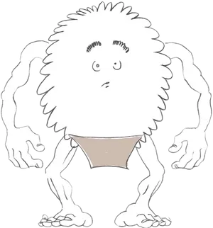 Cartoon Caveman Illustration PNG Image