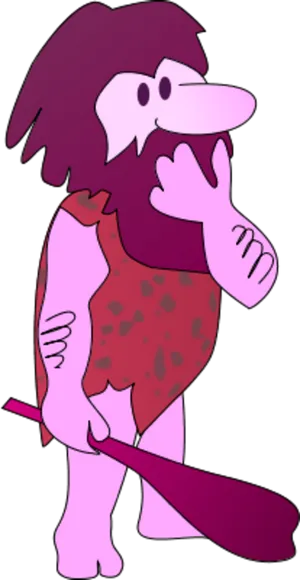 Cartoon Cavemanwith Club PNG Image