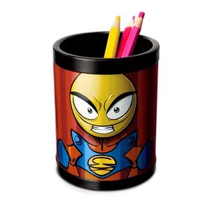 Cartoon Character Pencil Holder Png Jqs PNG Image