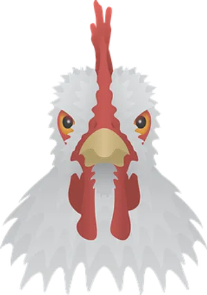 Cartoon Chicken Head Graphic PNG Image