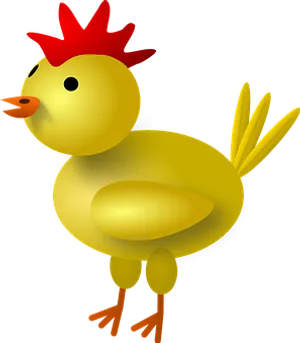 Cartoon Chicken Illustration PNG Image