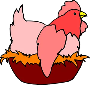 Cartoon Chicken Illustration PNG Image