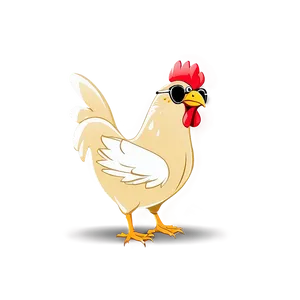 Cartoon Chicken With Sunglasses Png Lhd7 PNG Image