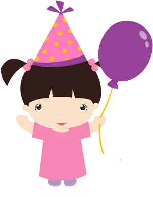 Cartoon Child Birthday Celebration PNG Image