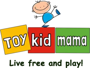 Cartoon Child Blocks Playful Graphic PNG Image