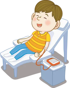 Cartoon Child Blood Donation PNG Image