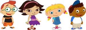 Cartoon Children Characters PNG Image