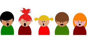 Cartoon_ Childrens_ Choir_ Singing PNG Image