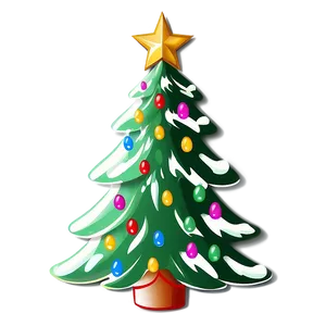 Cartoon Christmas Tree A PNG Image