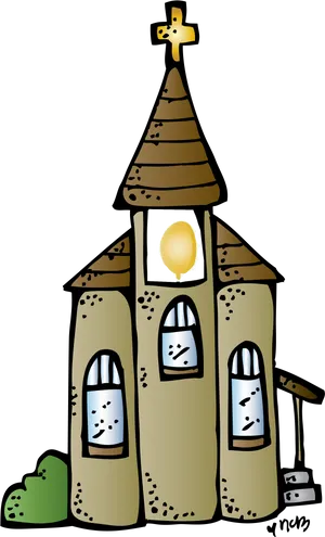 Cartoon Church Clipart PNG Image