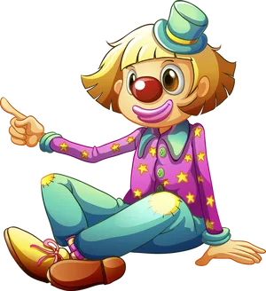 Cartoon Clown Giving Thumb Up PNG Image