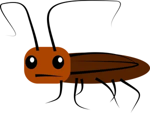 Cartoon Cockroach Illustration PNG Image