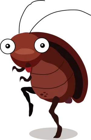 Cartoon Cockroach Standing PNG Image