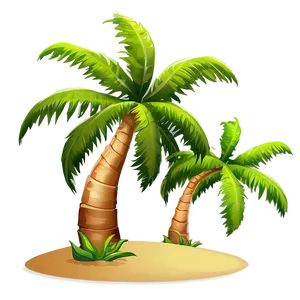 Cartoon Coconut Palm Tree Png Tbw PNG Image