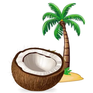 Cartoon Coconut Tree Png Lwj PNG Image