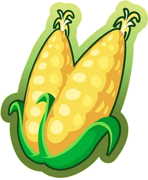 Cartoon Corn Ears Sticker PNG Image