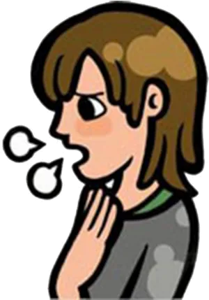 Cartoon Coughing Person PNG Image