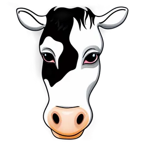 Cartoon Cow Face Design Png Ncu PNG Image