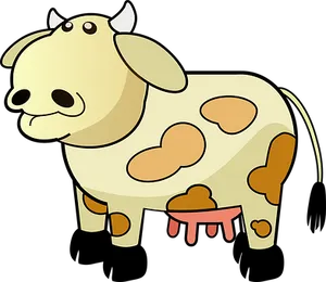 Cartoon Cow Illustration PNG Image