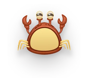 Cartoon Crab Graphic PNG Image