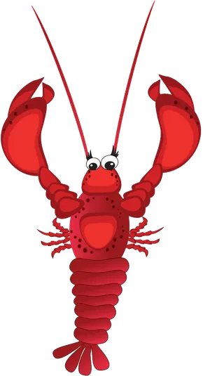 Cartoon Crayfish Illustration PNG Image