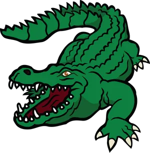 Cartoon Crocodile Illustration PNG Image