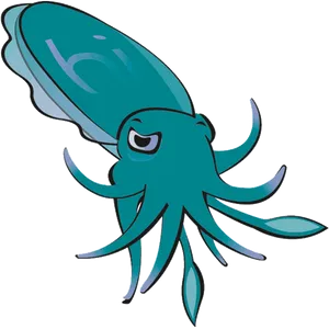 Cartoon Cuttlefish Vector PNG Image