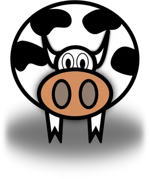 Cartoon Dairy Cow Icon PNG Image