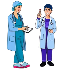 Cartoon Doctor And Nurse Png Reg43 PNG Image