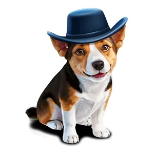 Cartoon Dog With Hat Png Nvo35 PNG Image