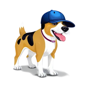 Cartoon Dog With Hat Png Yag PNG Image