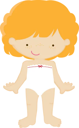 Cartoon Dollin Undergarments PNG Image