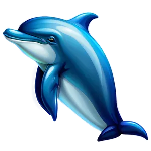 Cartoon Dolphin B PNG Image