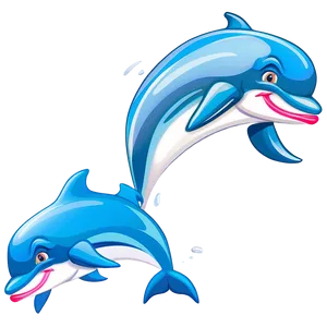 Cartoon Dolphins Png 06112024 PNG Image