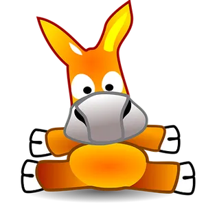 Cartoon Donkey Character PNG Image