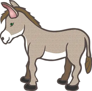 Cartoon Donkey Illustration PNG Image