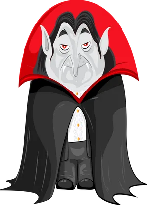 Cartoon Dracula Vampire Halloween PNG Image